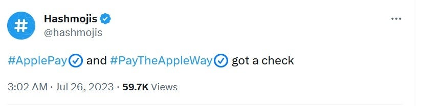 New hashtags for an Apple Pay marketing campaign on Twitter - Apple turns to Twitter to promote Apple Pay; the question is &quot;why?&quot;