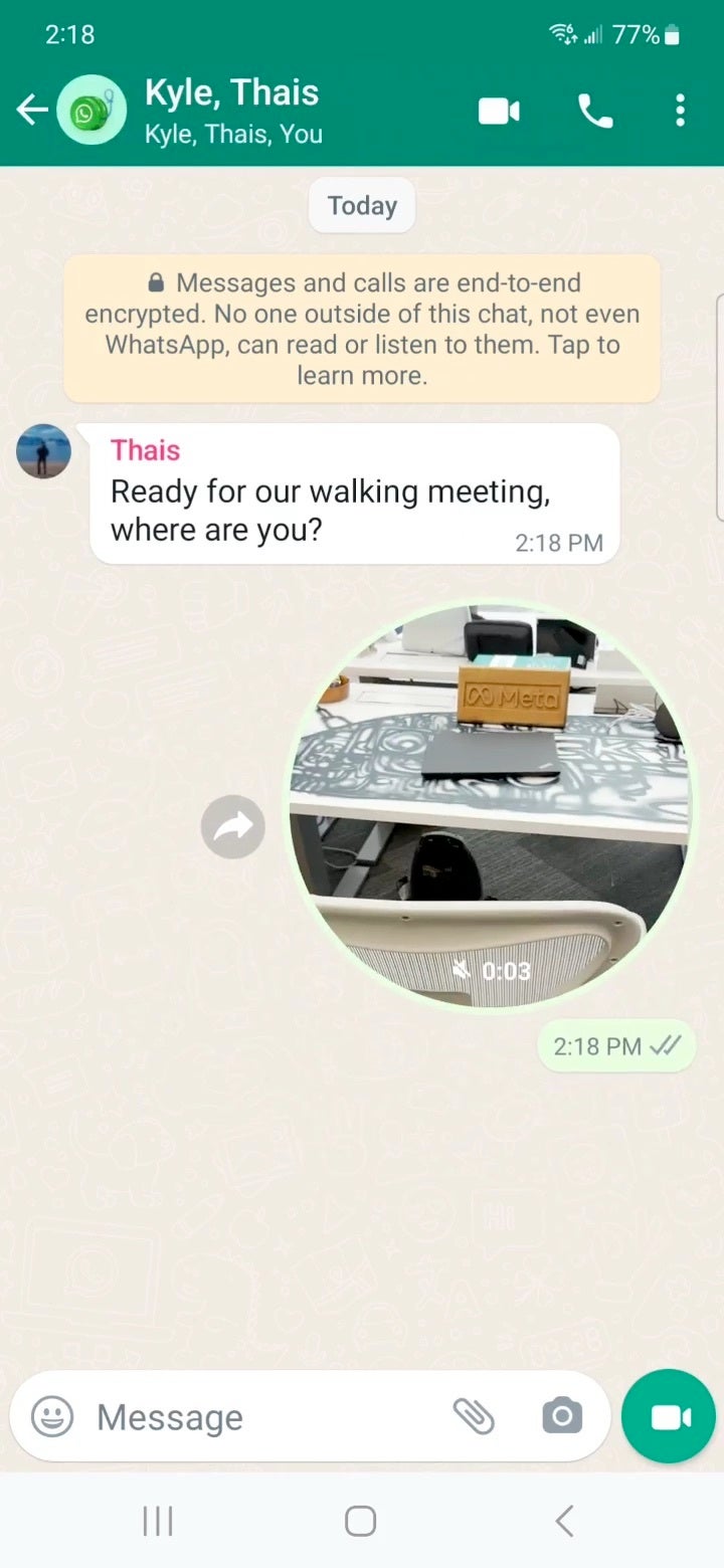 WhatsApp begins rollout of instant video messages in chats