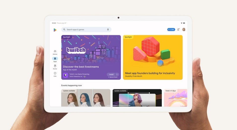 The Play Store will add a rail to the left side on large-screened Android devices bringing items closer to users' thumbs - Google's Play Store changes should improve the quality of apps for the Galaxy Z Fold 5