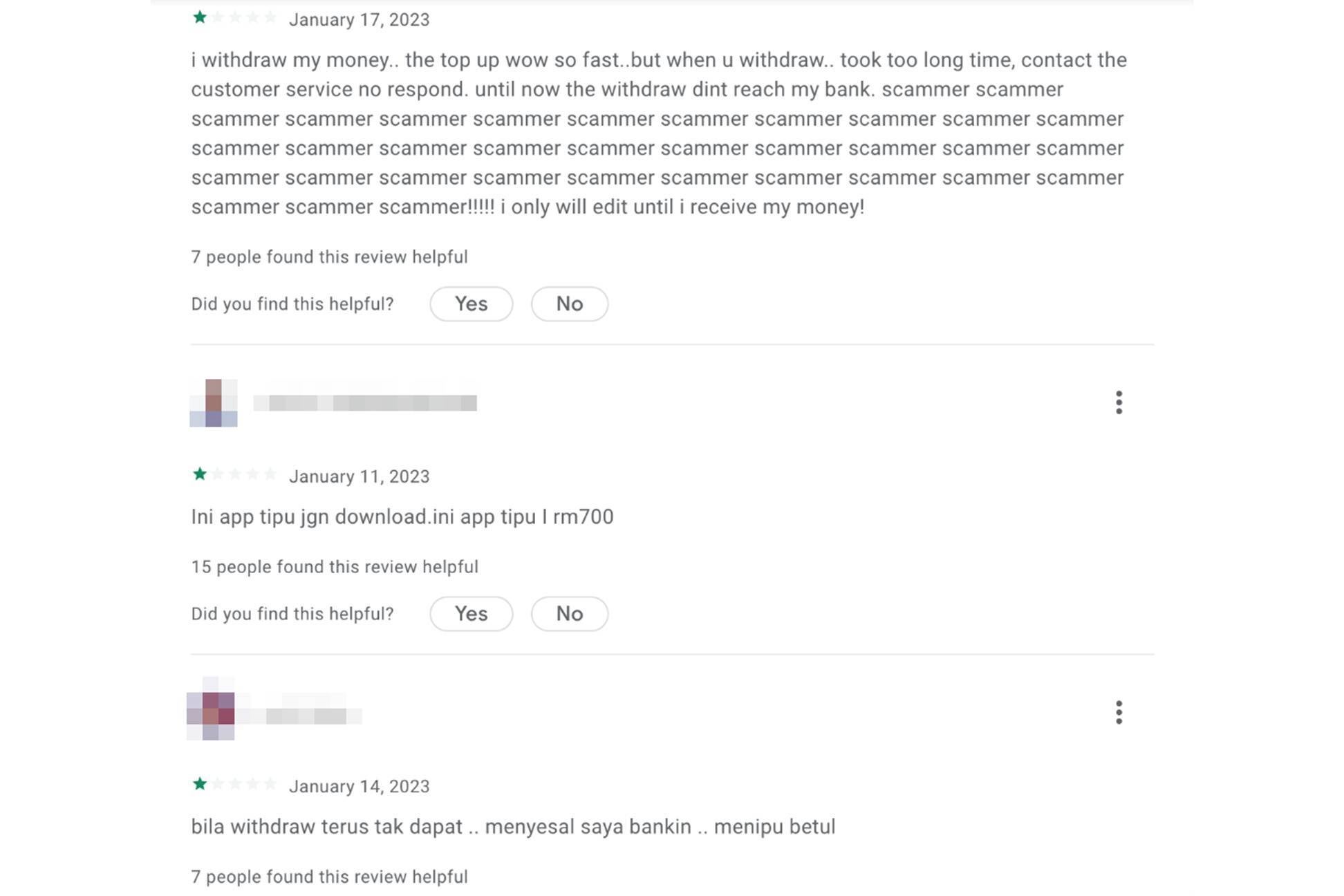 Victims are unable to withdraw money after&amp;nbsp;topping up their accounts - Google banned these apps for duping people out of money so you must delete them
