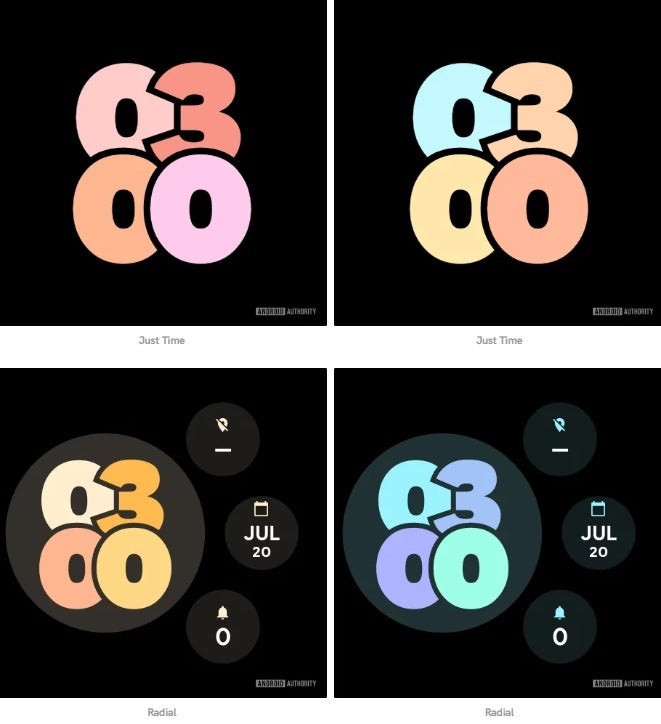 The Digital Bold watch faces available on the Pixel Watch 2 - Anonymous Google insider leaks exclusive watch faces for the Pixel Watch 2