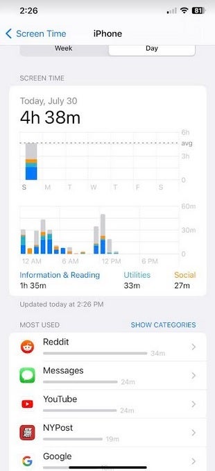 Screen Time is designed to make an iPhone user aware of how long he uses the device each day - Apple admits that a Screen Time bug is allowing kids to use their iPhones without time restrictions