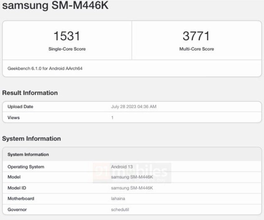 The Samsung Galaxy M44 surfaces on Geekbench with the Snapdragon 888 SoC under the hood - Chipset Samsung selected to power the Galaxy M44 is a huge surprise