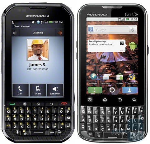 The Motorola Titanium (L) and the Motorola XPRT (R) are both heading to Sprint - Sprint gets a pair of Motorola Android devices, the XPRT and the Titanium