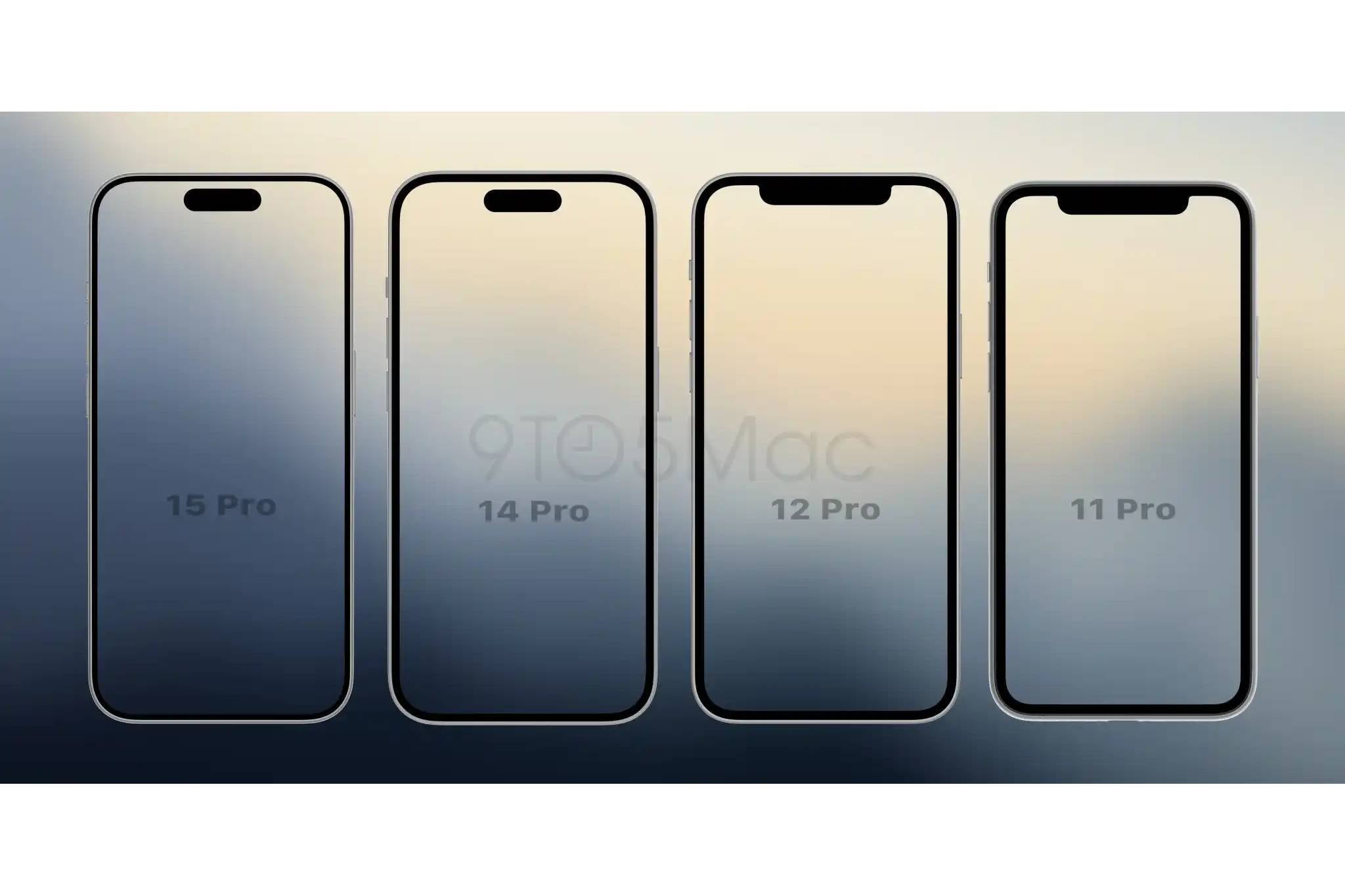 iPhone 14 Pro vs 14 Pro vs 12 Pro vs 11 Pro - iPhone 15 Pro render and Note10+ vs S23 Ultra images indicate one company is sleeping on design