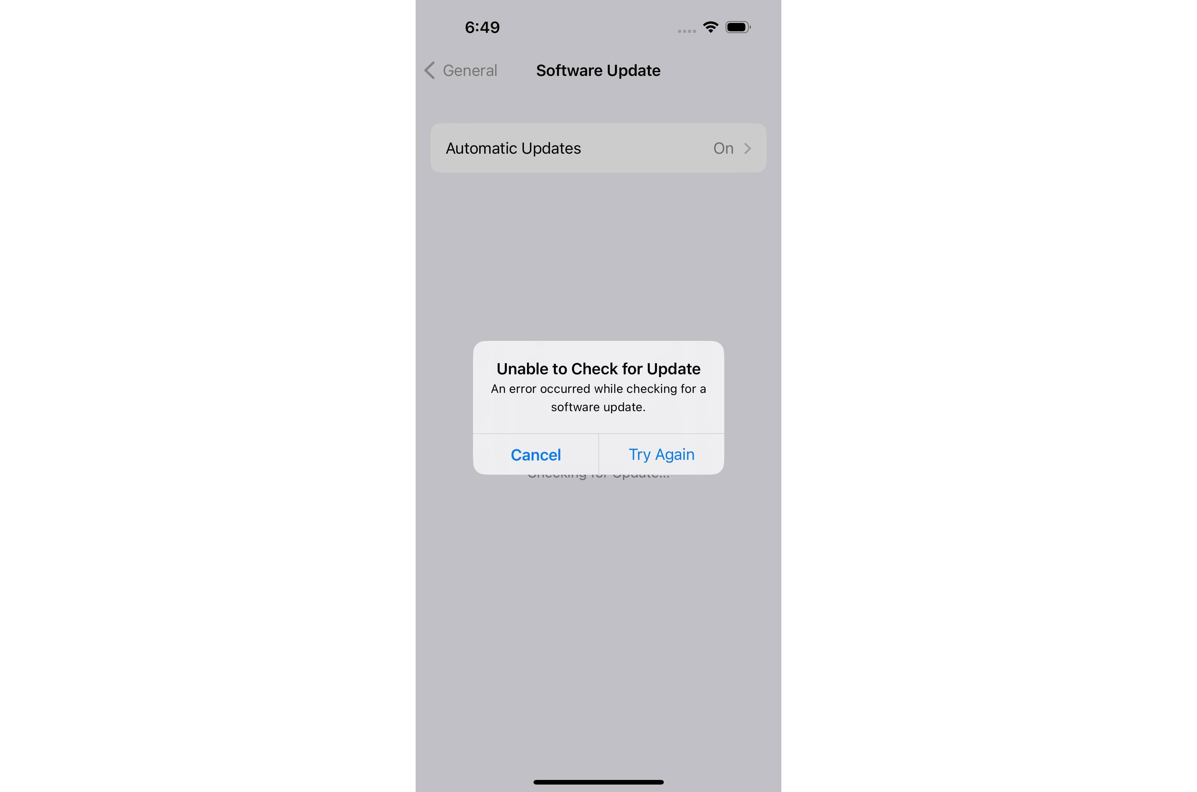 Here's why you might be getting the 'unable to check for update' iPhone error