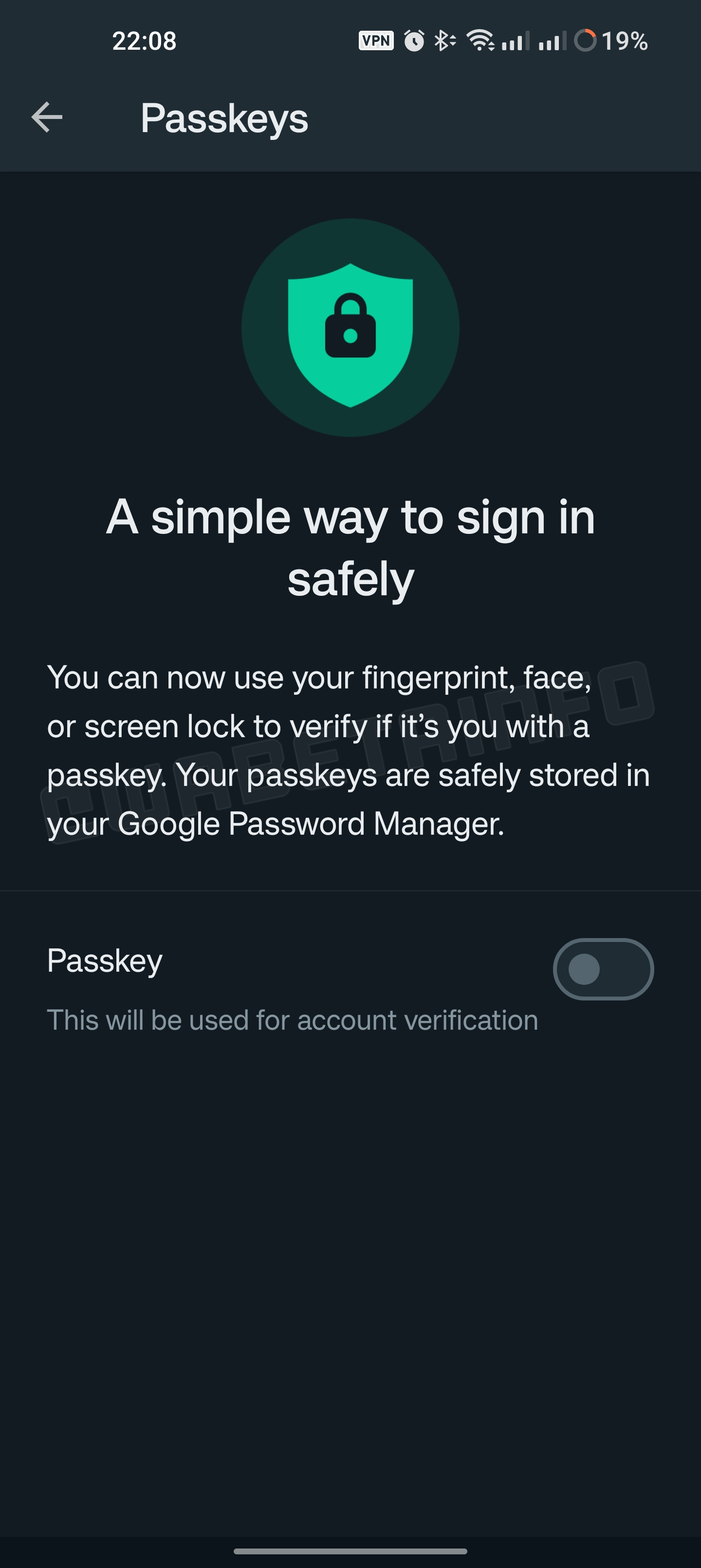 Image Credit–WABetaInfo - WhatsApp might introduce passkeys soon: one less password to remember