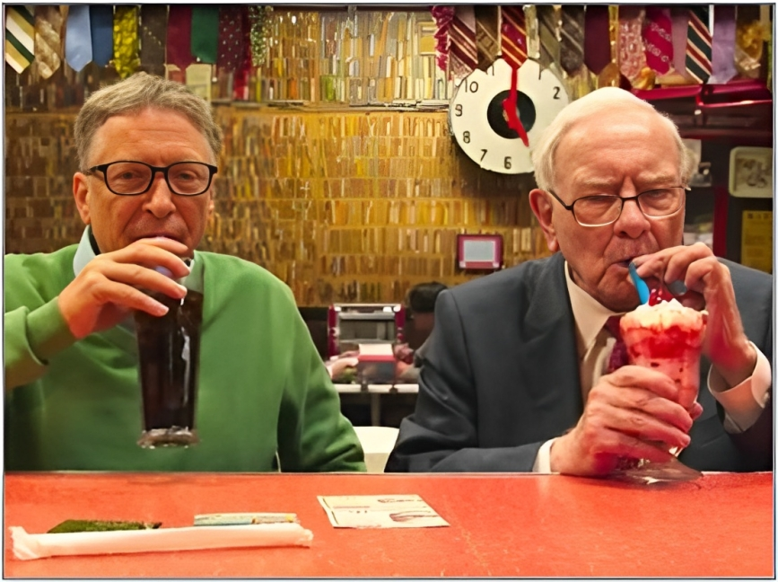 Bill Gates (left) with his friend Warren Buffett who actually refused to get a smartphone for years (Image Credit–Bill Gates/Twitter) - 5 celebrities who don't use an iPhone and the surprising reasons why