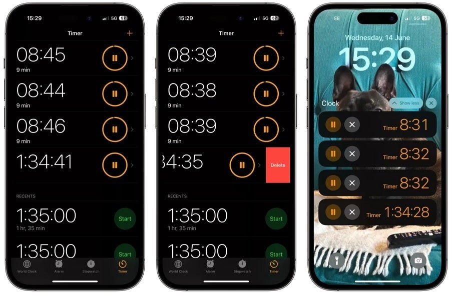 Multiple timers can be set in iOS 17. Image credit-John-Anthony Disotto - With iOS 17, iPhone finally gets a feature Android phones have had for ages