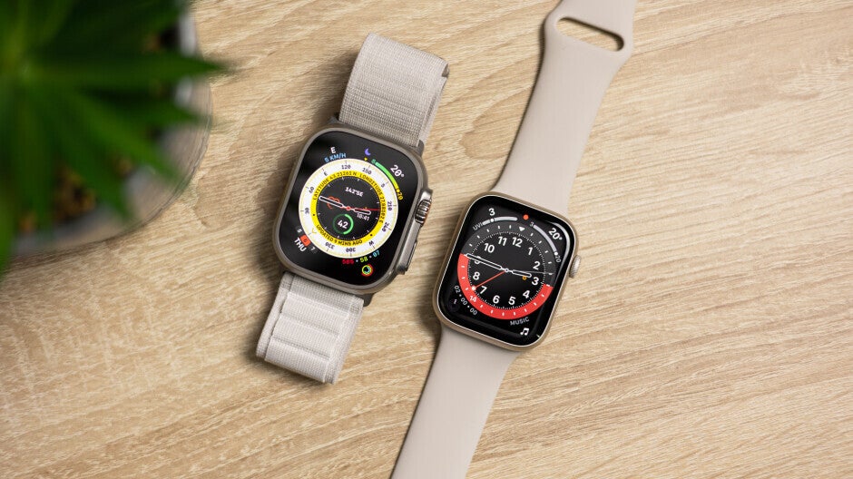 Apple Watch Ultra on left, Series 8 Apple Watch on the right - Redesigned Apple Watch X reportedly in the works for a 2024 or 2025 release