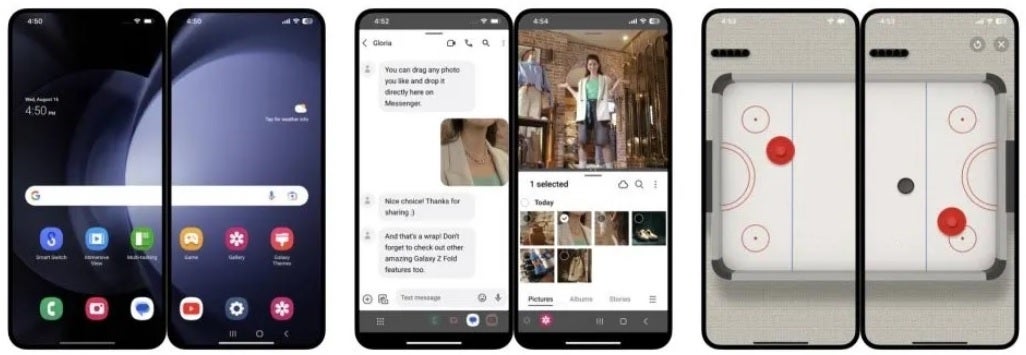 Using two iPhones side-by-side to emulate the Galaxy Z Fold 5's internal 7.6-inch screen - Test the Galaxy Z Fold 5 experience by using one app and two iPhones