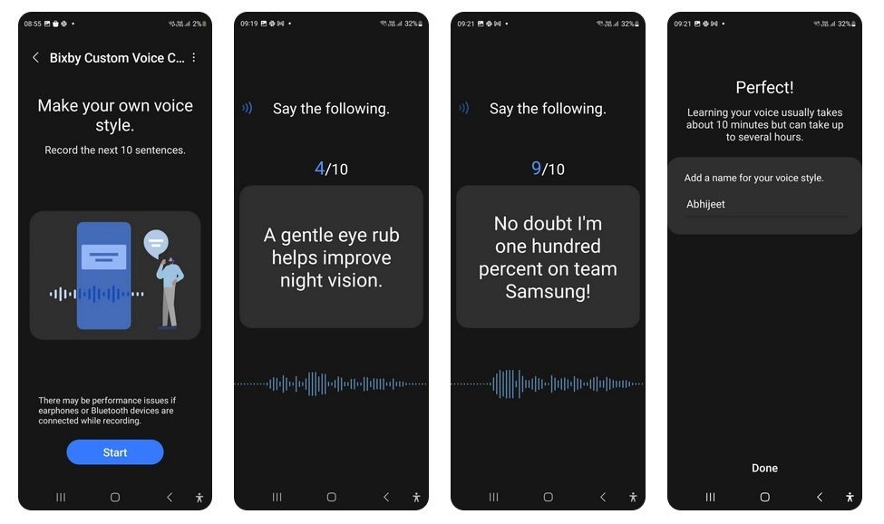The Bixby Voice Creator allows you to create a custom digitized voice for the digital assistant - Samsung update makes you the next voice of Bixby on your Galaxy device