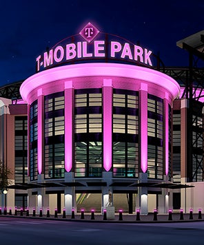 T-Mobile Park is the home to the American League's Seattle Mariners - AT&T strikes out T-Mobile over MLB promo