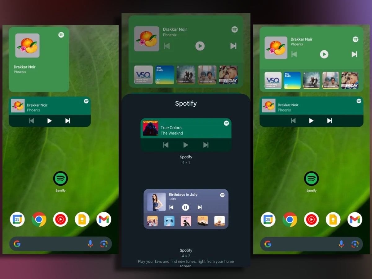 In support of widgets, Spotify added new ones for Android