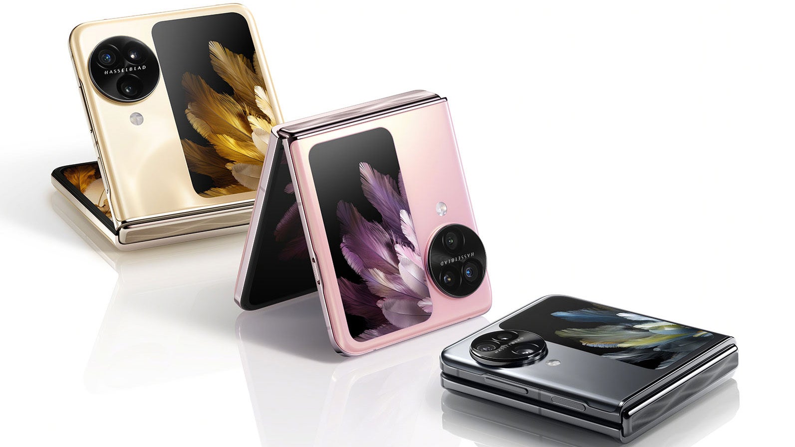 The Find N3 Flip color palette - Oppo Find N3 Flip one-ups Z Flip 5 with monster triple camera and Hasselblad portraits
