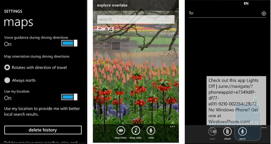 The upcoming Mango update for Windows Phone 7 will include some services from Bing - Mango update for Windows Phone 7 to include Bing Audio/Vision and Turn-by-turn directions