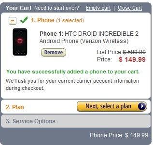 New customers can pick up the HTC Droid Incredible 2 for $79.99 through Amazon