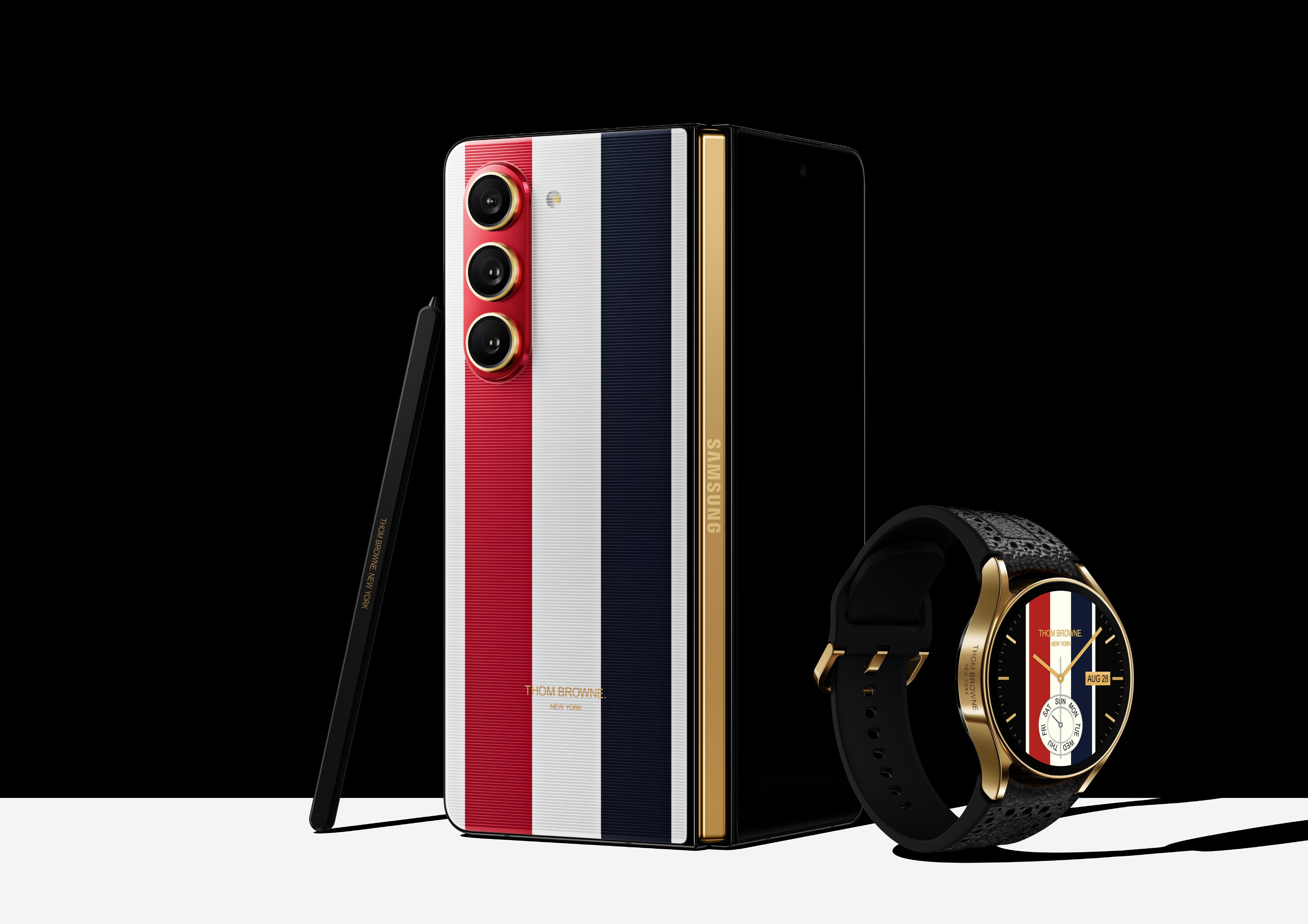 Fonte - Samsung - Samsung anuncia a edição limitada Thom Browne deste ano para Galaxy Z Fold5 e Watch6