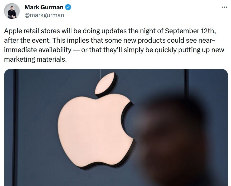 Mark Gurman diz que poderemos ver alguns novos produtos disponíveis logo no dia seguinte ao evento de novos produtos da Apple – as atualizações da Apple Store na noite de terça-feira podem significar que certos acessórios serão lançados em 13 de setembro