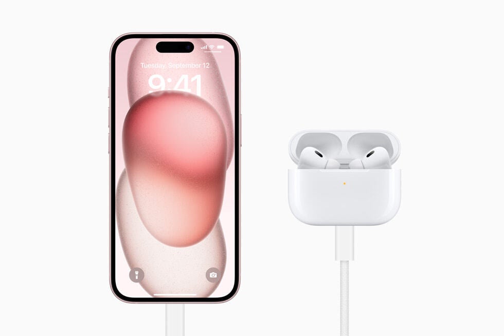 The iPhone 15 can now charge the new USB-C AirPods case - Apple iPhone 15 and 15 Plus land with old price, new USB-C, and 14 Pro features