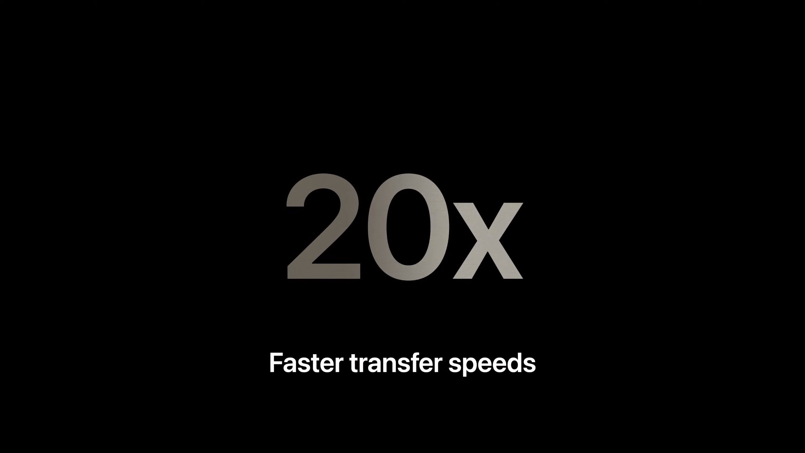 Apple claims up to 20 times faster transfer speeds on the iPhone 15 Pro and Pro Max - Apple’s USB-C metamorphosis of the iPhone isn’t the same standard for all devices, wants to charge you for a superior cable