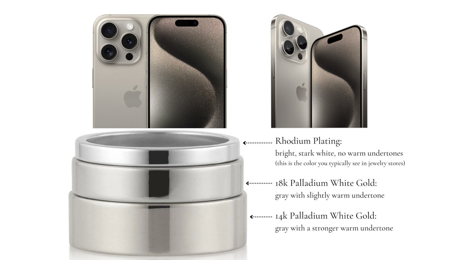 The iPhone 15 Pro in Natural Titanium resembles Palladium White Gold color | image credit - AlyshaWhitfield.com - Unpopular opinion: Titanium iPhone 15 Pro colors are amazingly well designed
