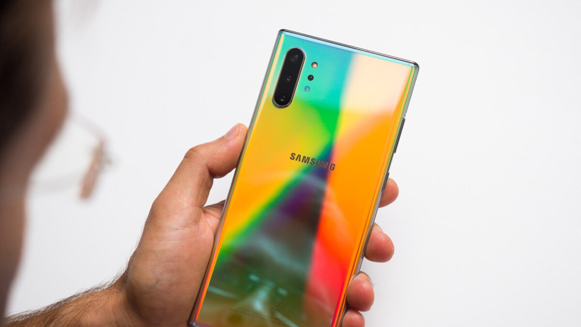 Galaxy Note 10 in Aura Glow color | image credit - PhoneArena.com - Unpopular opinion: Titanium iPhone 15 Pro colors are amazingly well designed