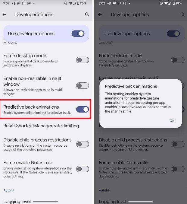 Toggling on Predictive Back Gestures - One of Android 14&#039;s anticipated features is disabled in the beta builds; you can enable it now