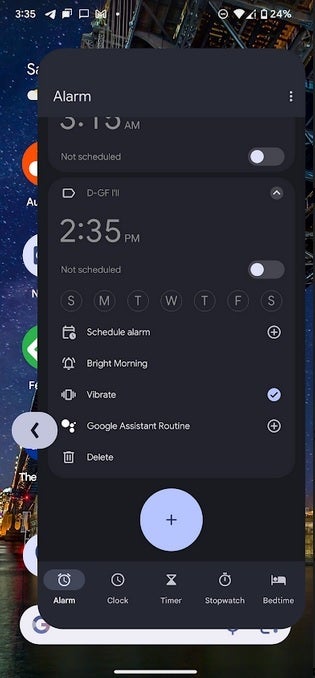 Predictive Back Gesture shows that the user will be taken back to his home screen from the Google Clock app - One of Android 14's anticipated features is disabled in the beta builds; you can enable it now