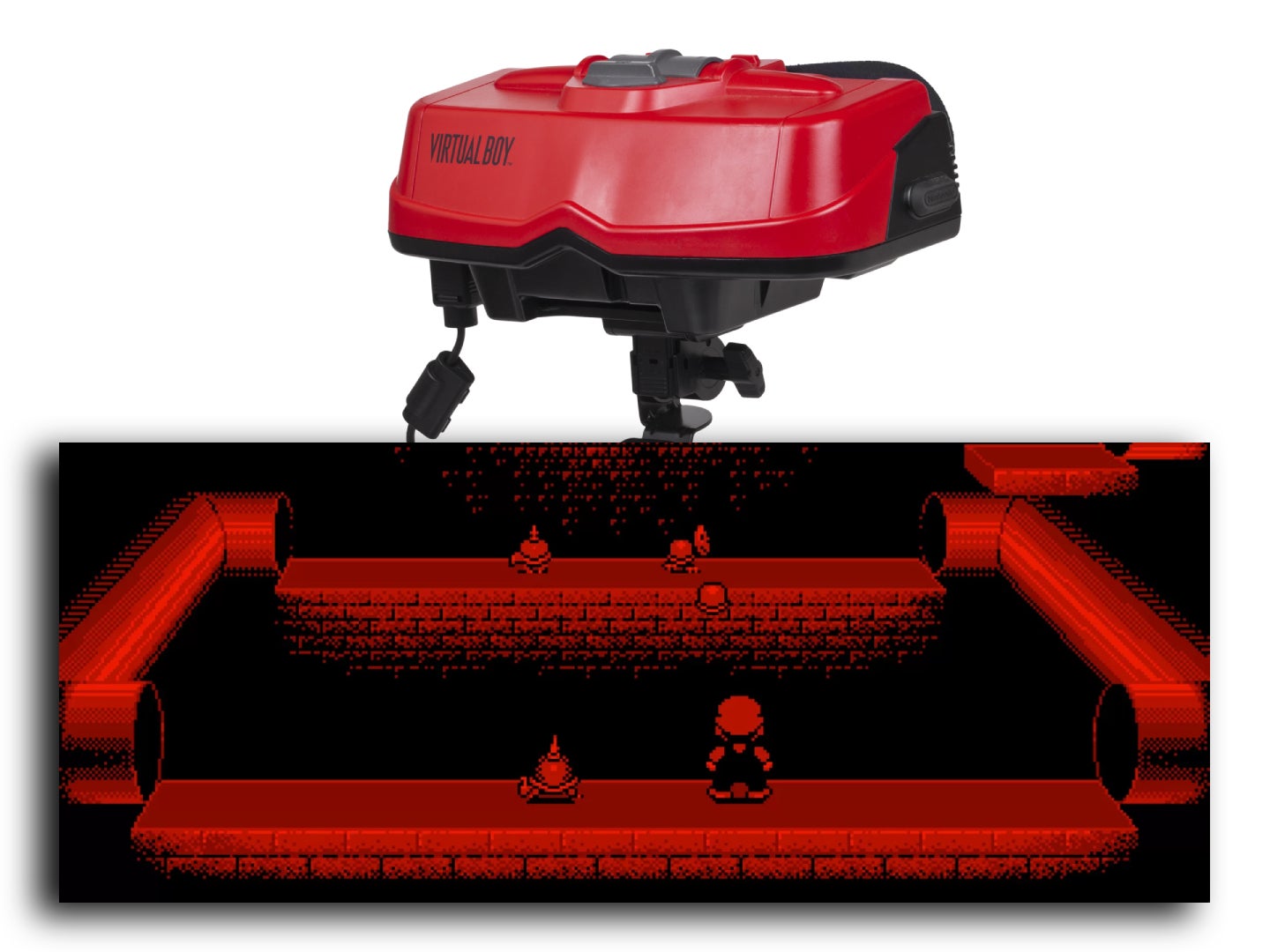 Ladies and gents, the Virtual Boy in all of its monochrome glory. - Nintendo and Google should absolutely make a VR headset, because that will help the Vision Pro. Hear me out!