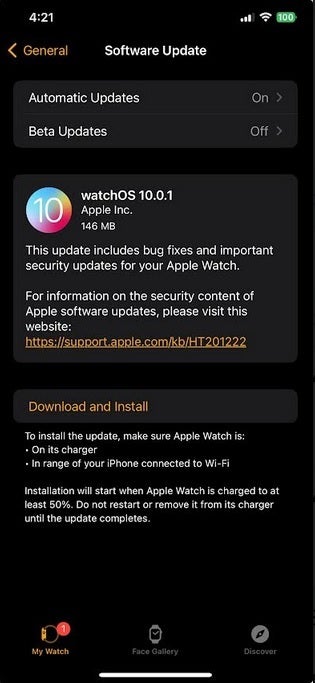 Apple also released watchOS 10.0.1 for compatible Apple Watch models - Apple suggests you install ASAP iOS, iPadOS 17.0.1 and watchOS 10.0.1 for security reasons