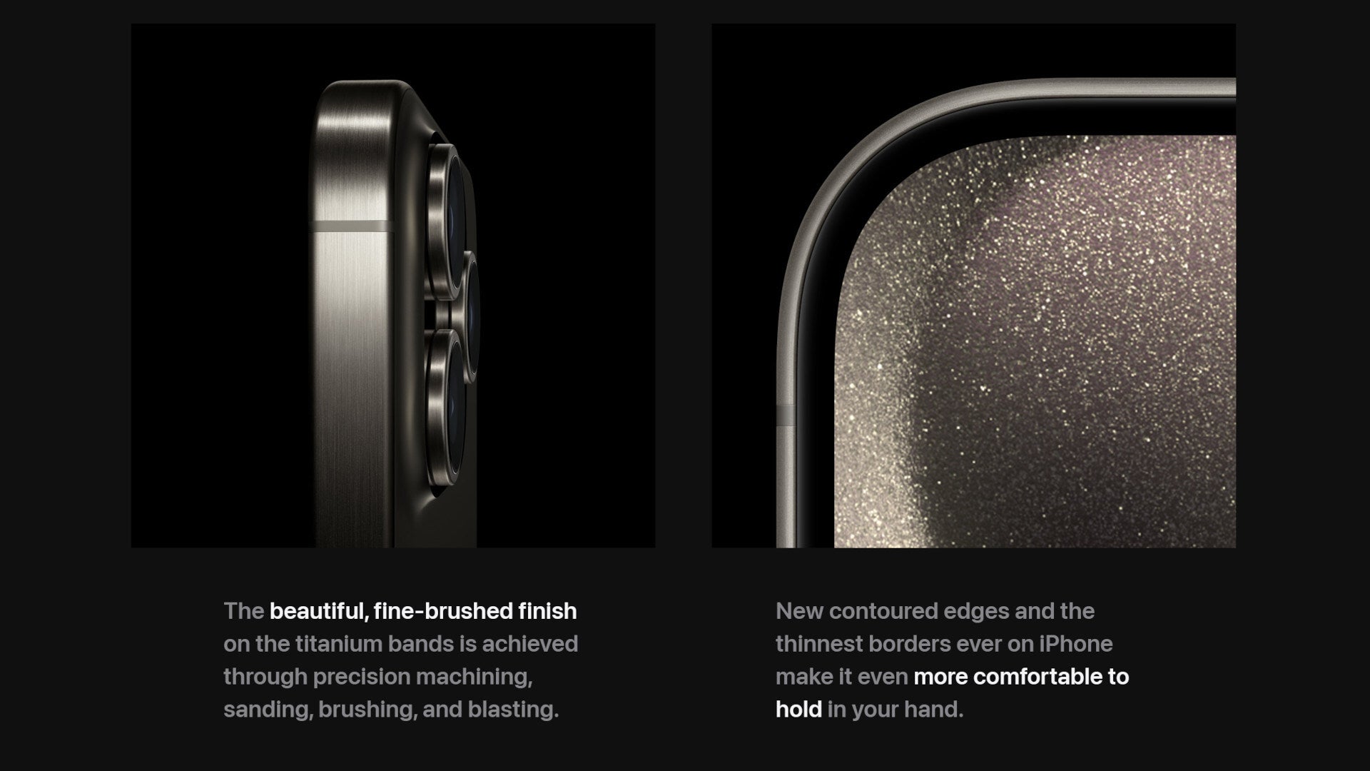 I love me some &#039;beautiful, fine-brushed finish&#039; achieved through &#039;precision machining, sanding, brushing and blasting&#039;; and I&#039;m not kidding, I really do! - You don’t need iPhone 15 Pro but you want it: The psychological tricks Apple plays to make you upgrade