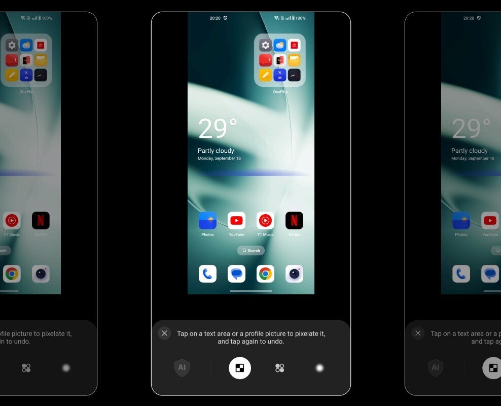 AutoPixelate 2.0 in OxygenOS 1 - OnePlus unveils OxygenOS 14 update with new features and sounds plus smooth Trinity Engine moves