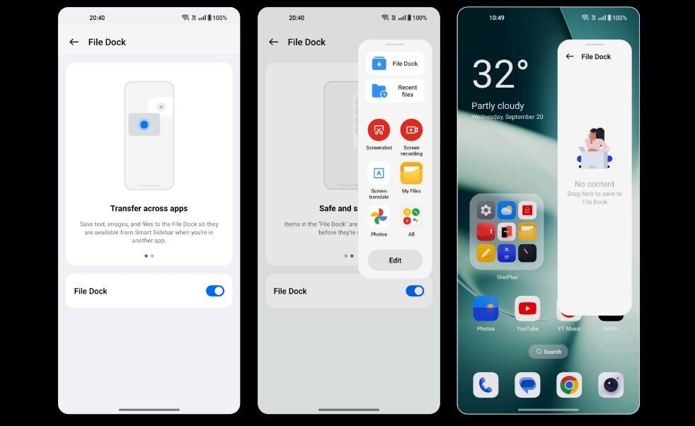 OxygenOS 14 now comes with handy File Dock option - OnePlus unveils OxygenOS 14 update with new features and sounds plus smooth Trinity Engine moves