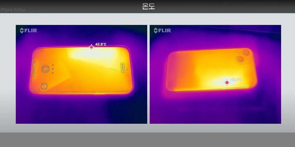 Infrared camera shows iPhone 15 overheating. Image Credit-9to5 Mac - Certain activities are causing the iPhone 15 series to hit triple-digit temperatures