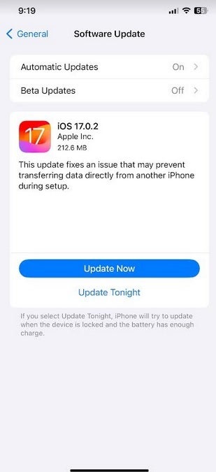 Apple releases iOS 17.0.2 that could prevent an iPhone to receive transferred data while being setup - Apple widens the distribution of iOS 17.0.2, drops iPadOS 17.0.2, watchOS 10.0.2