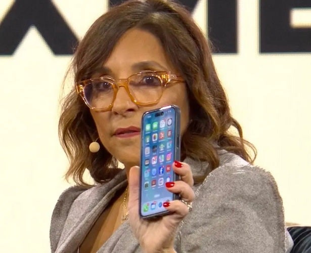 X CEO Yaccarino shows off the apps on her iPhone first home screen page which does not include X - CEO of X might not have the app on her iPhone