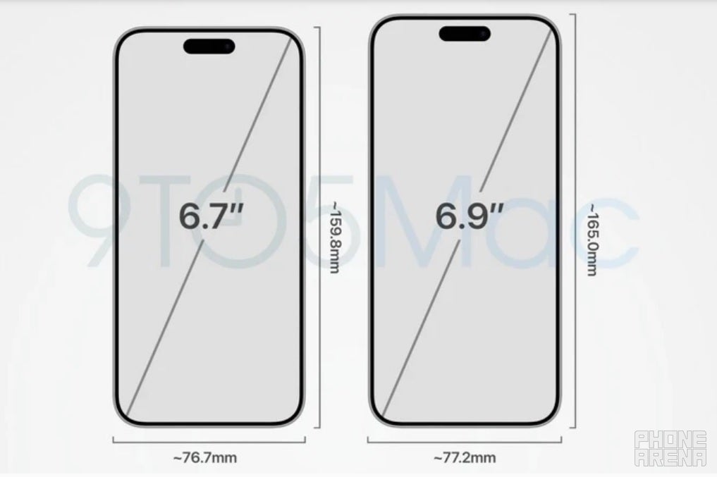 Preliminary Screen Sizes Dimensions Weights Leak For The IPhone 16 