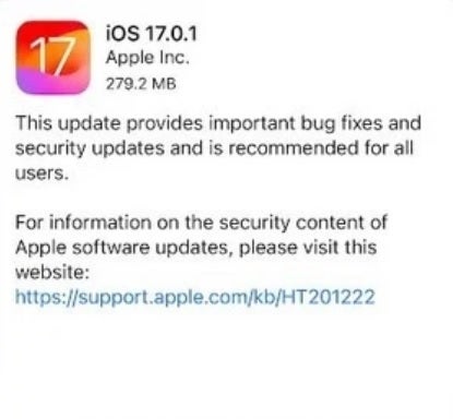 Apple released iOS 17.0.1 to fix security flaws that might have been exploited - Apple is testing iOS 17.0.3 to exterminate iPhone overheating bug