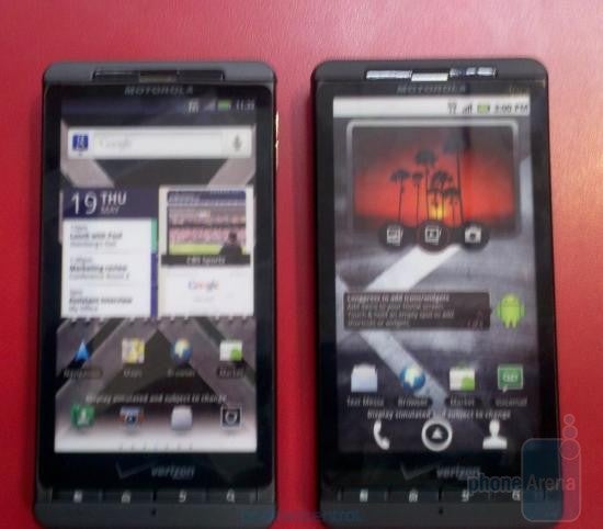 The dummy units of the Motorola DROID X2 (L) have arrived at Costco signaling that the launch should be soon  - Dummy Motorola DROID X2 units appear at Costco