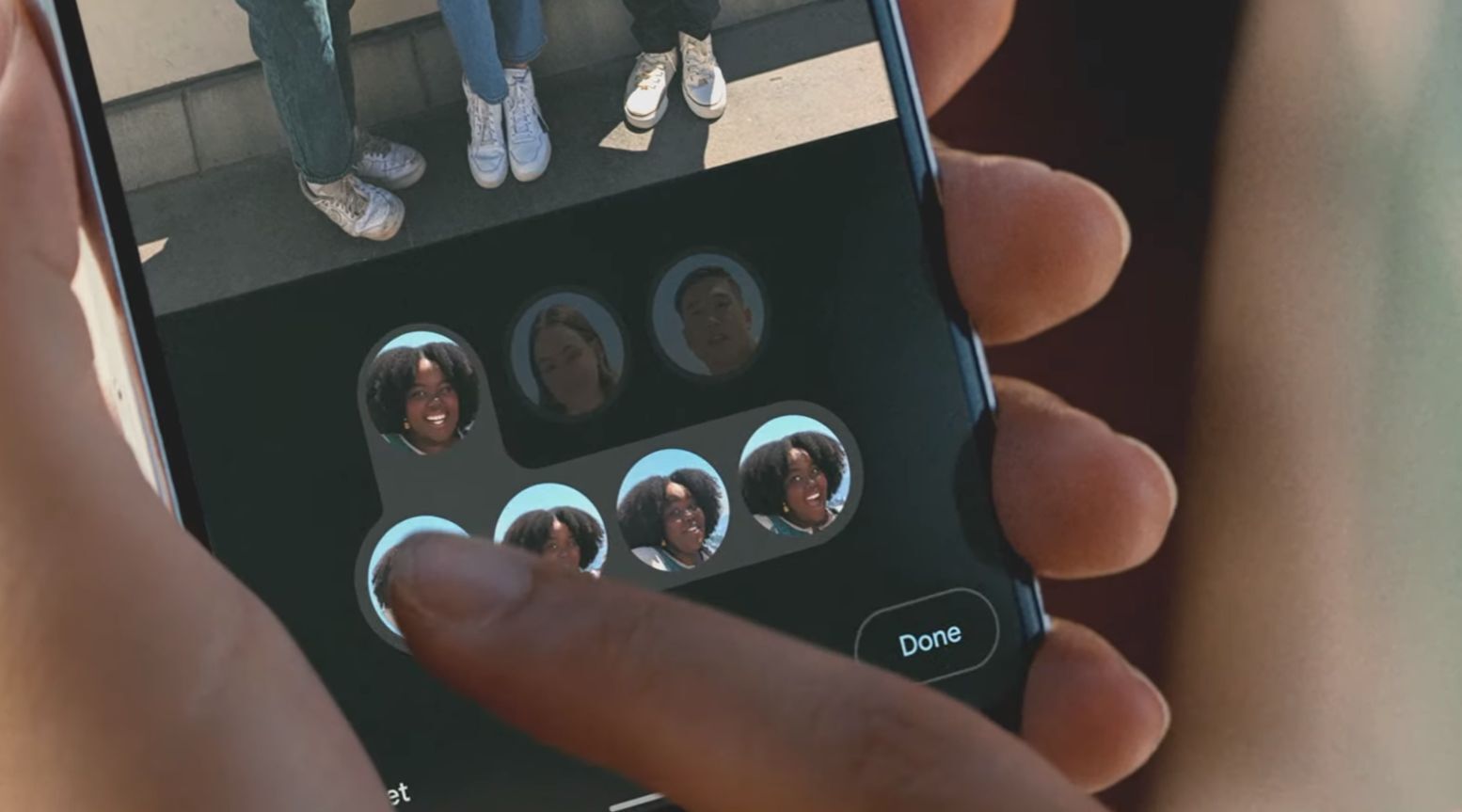 A new Best Take camera feature can quickly swap out the faces of all people in a photograph with their best instance - Pixel 8's Tensor G3 brings a bucketful of new AI features - photos will never be real again