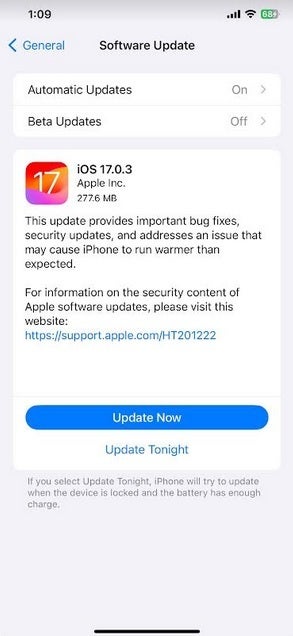 Apple menyebarkan iOS 17.0.3 untuk menghentikan iPhone dari panas berlebih dan memperbaiki beberapa kelemahan OS - Keren!  Apple merilis iOS 17.0.3 untuk menghentikan iPhone dari panas berlebih, menguras baterai, dan banyak lagi