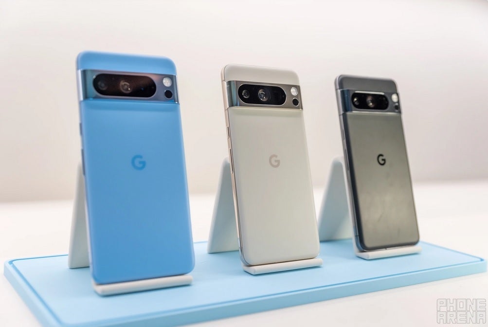 The Pixel 8 Pro in Bay, Porcelain, and Obsidian - Highly accurate tipster says Google will hike screen sizes for the Pixel 9 series next year