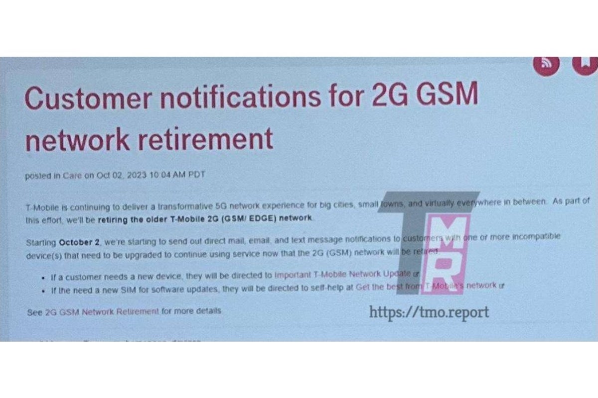 T-Mobile is moving one step closer to its impending 2G shutdown with free new 5G phones