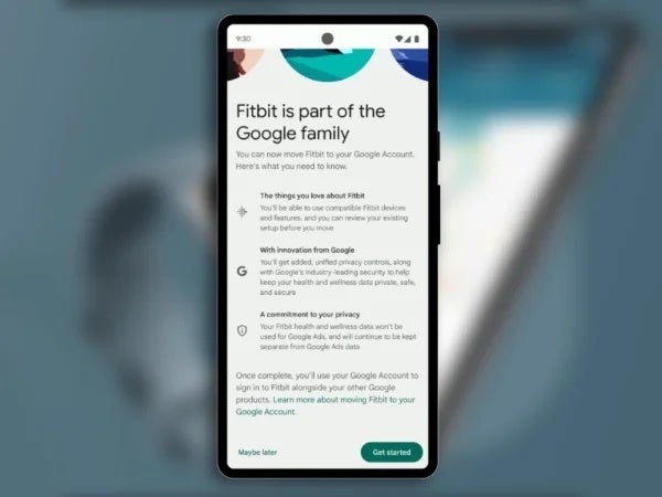 Migration assistant within the Fitbit app / Source - Google - You'll need a Google Account login to use Fitbit features on the Pixel Watch 2 and Fitbit Charge 6