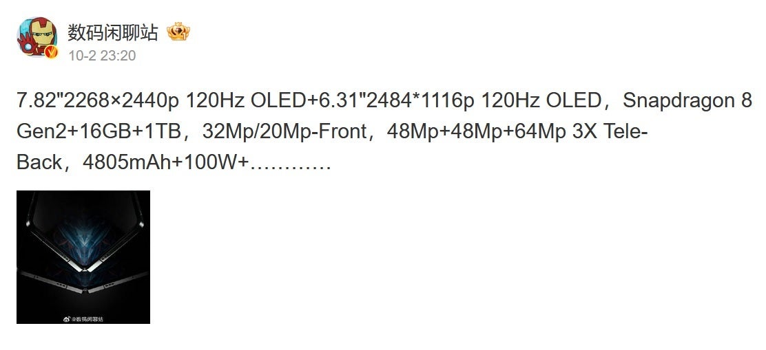 Stasiun Obrolan Digital Tipster mengungkapkan render pers OnePlus Open/Oppo Find N3 bersama dengan beberapa spesifikasi perangkat yang dapat dilipat - Render pers dan bocoran spesifikasi untuk OnePlus Open yang dapat dilipat (alias Oppo Find N3)