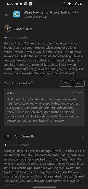 Waze obtient des avis d'une étoile sur le Google Play Store - L'autre application de navigation de Google se trompe-t-elle de Waze ?