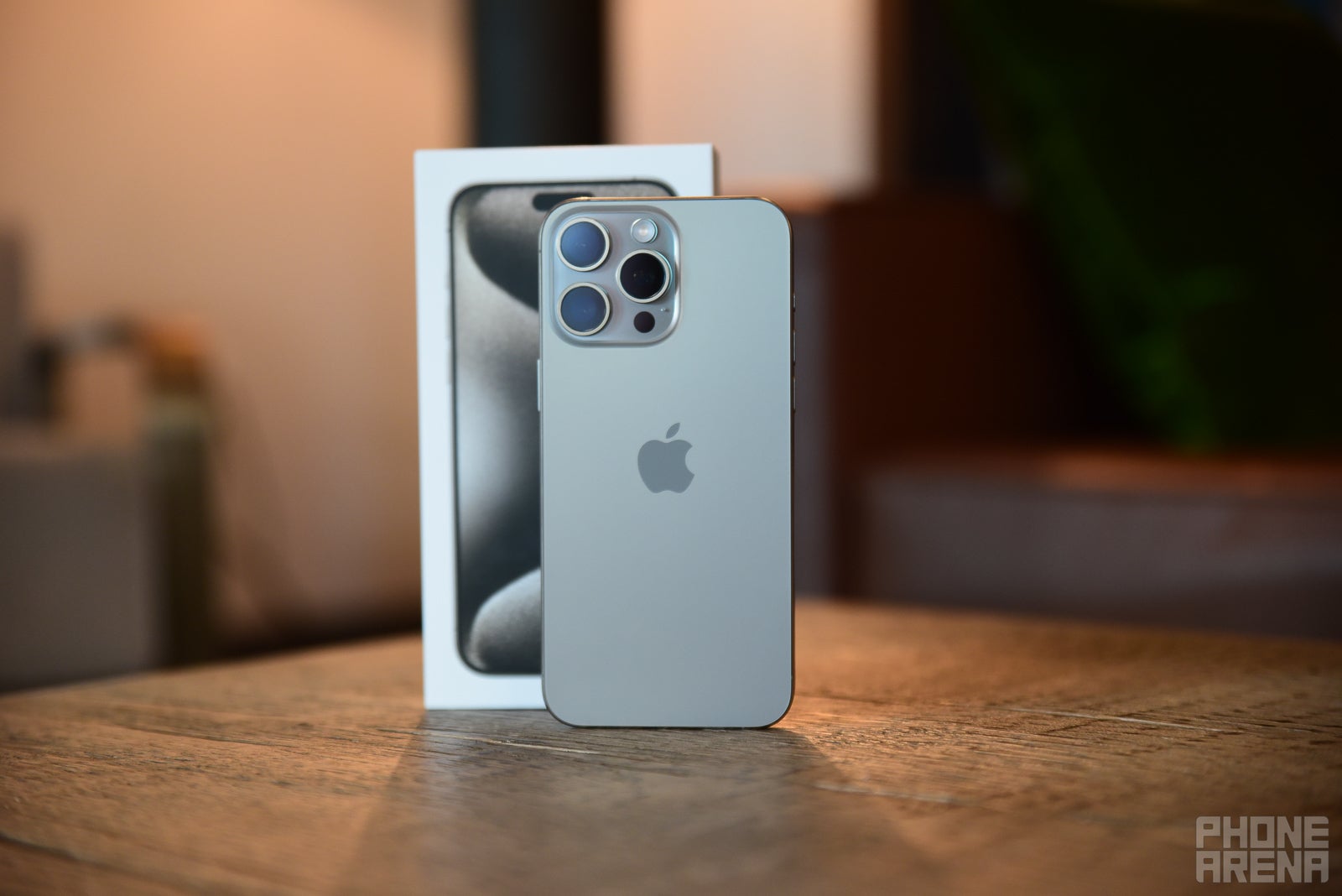 The iPhone 15 Pro Max in Natural Titanium (Image Credit - PhoneArena) - iPhone 15 colors: finding yours across 15, Pro, and Pro Max