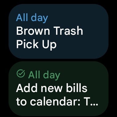 Google Calendar app for Wear OS now rolling out with Tasks, Tiles and Complications
