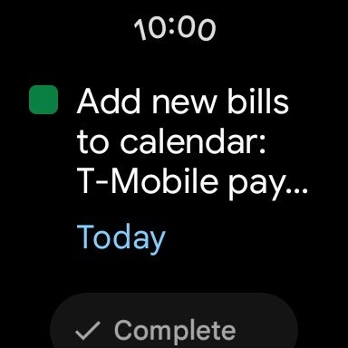 Google Calendar app for Wear OS now rolling out with Tasks, Tiles and Complications